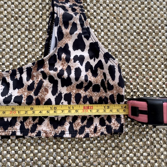 Missguided Leopard Print Bikini Top Size 8 - Picture 2 of 7